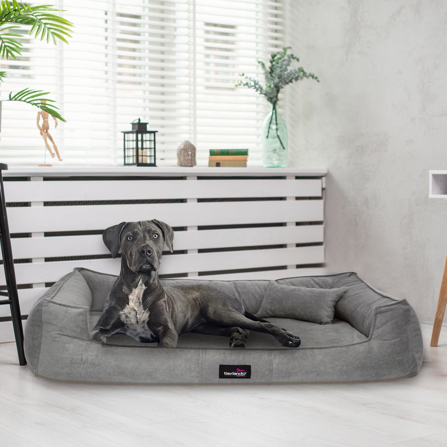 tierlando® Tierbett Orthopädisches Hundebett BRUCE VELOURS Waschbar Große H günstig online kaufen