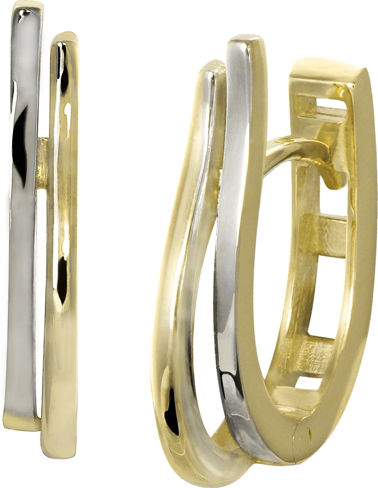 GoldDream Paar Creolen GoldDream Creole Wellen zweifarbig (Creolen), Damen günstig online kaufen