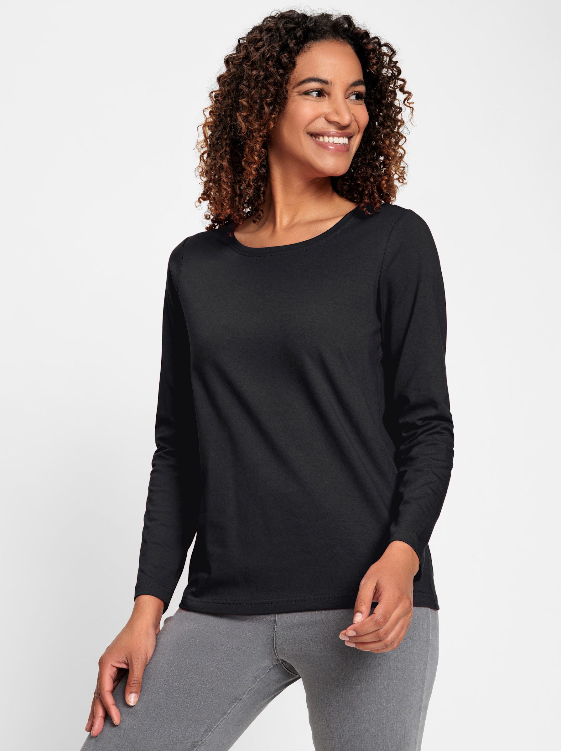 Rundhalsshirt "Rundhals-Shirt", (1 tlg.) günstig online kaufen