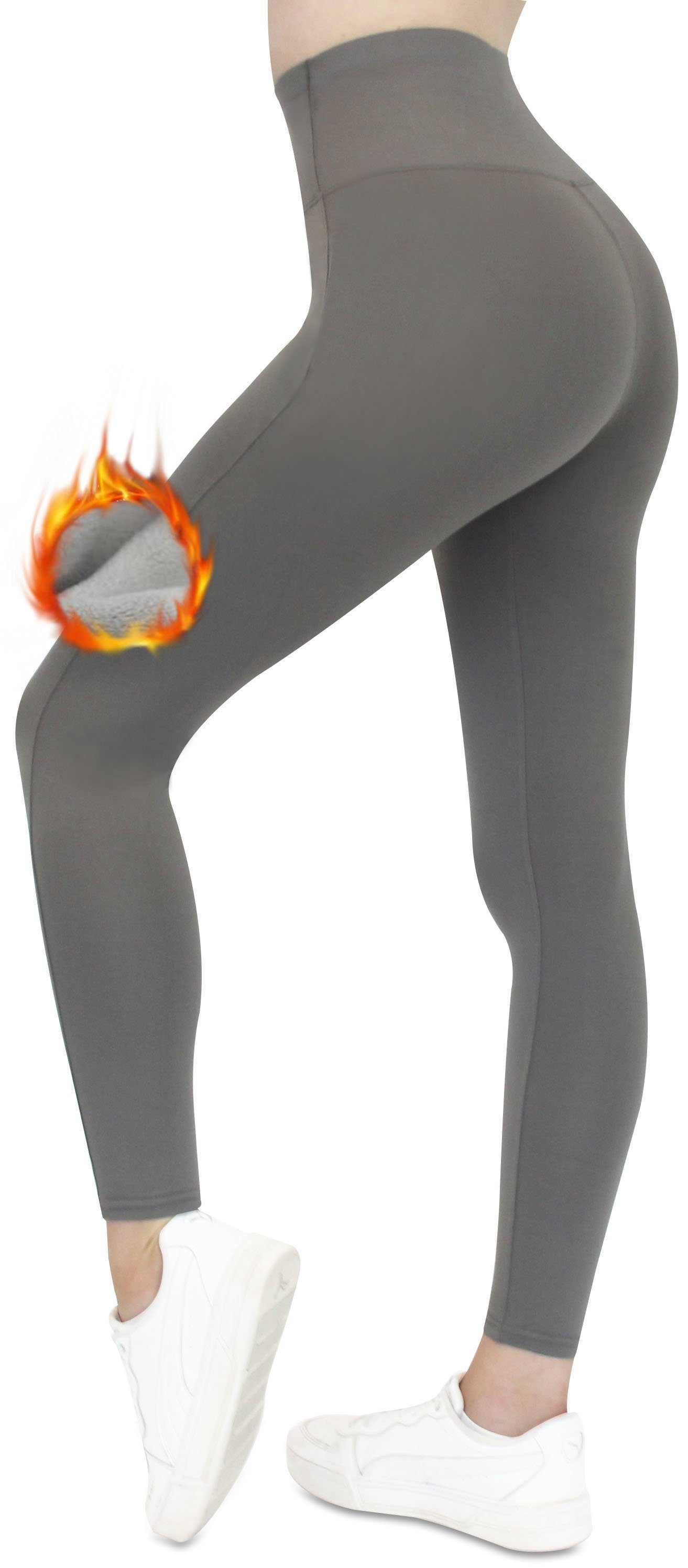 Frentree Thermoleggings Damen mit Fleece Gefütterte Thermo Leggings für Win günstig online kaufen