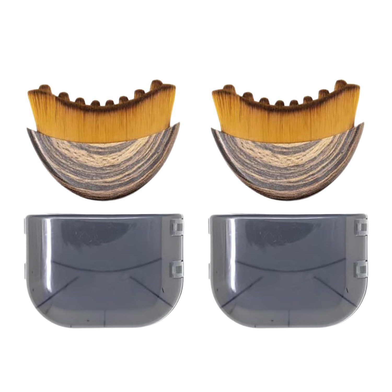 ARI ANWA Skincare Gesichtsmassagegerät 2er Set Lymphatische Gesichtsbürste, Trockenbürste, Gua Sha Bürste, 2-tlg., 2 Stück Face Brush + 2 Schutzcases