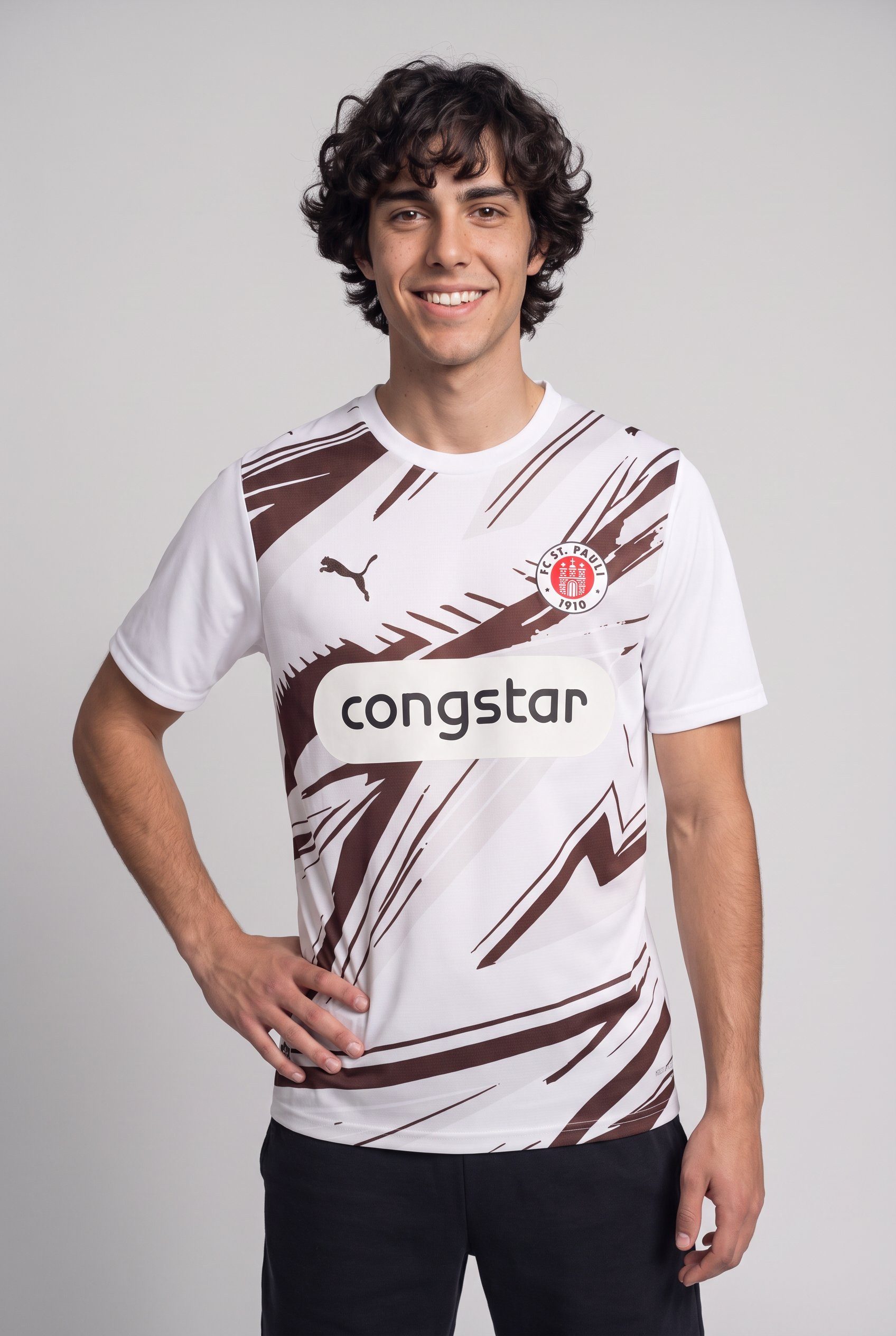 PUMA Fußballtrikot FCSP AWAY JERSEY REPLICA mit DryCELL-Technologie, atmungsaktiv, mit Rundhalsausschnitt