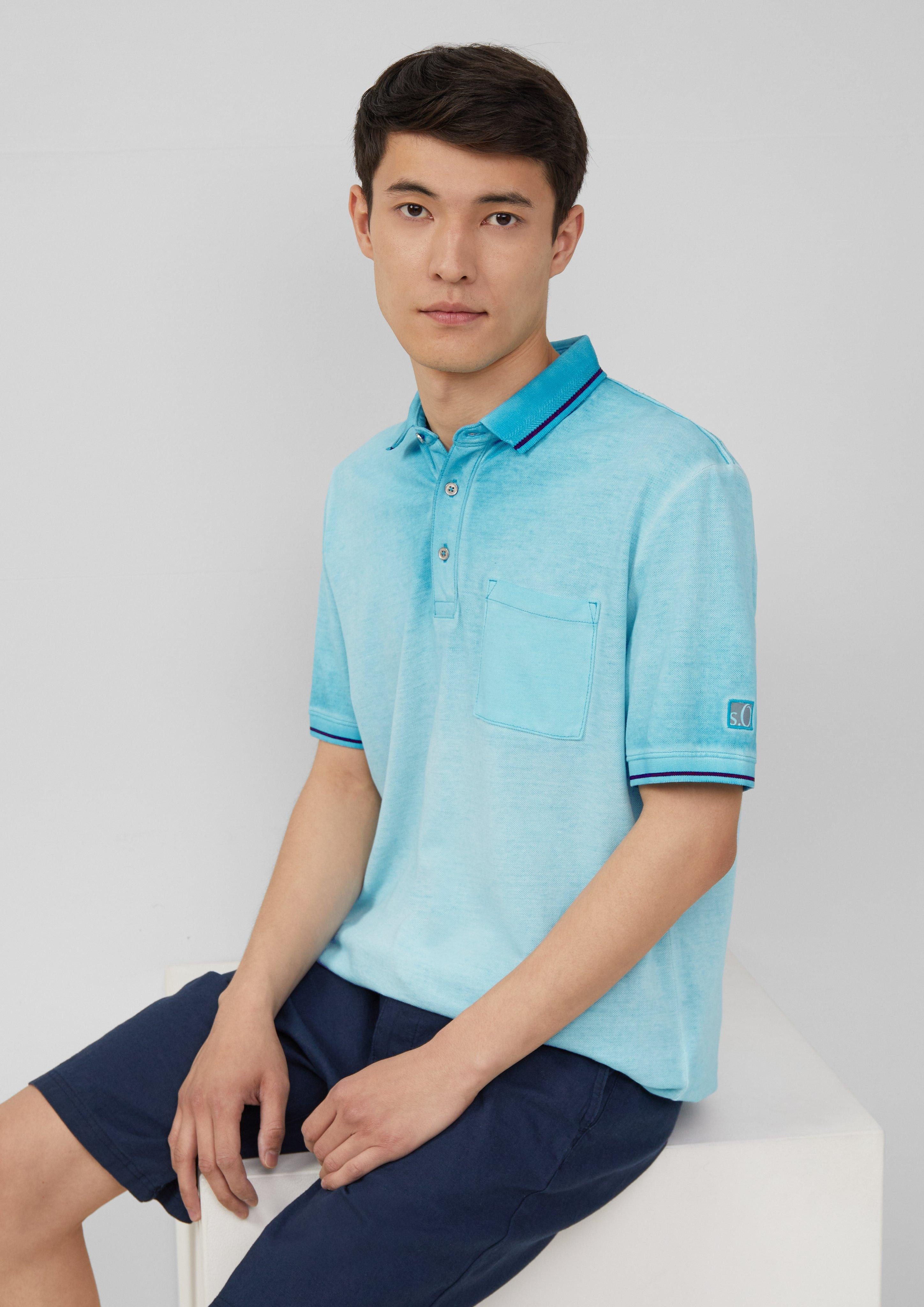 s.Oliver Kurzarmshirt Piqué-Poloshirt mit Waschung und günstig online kaufen