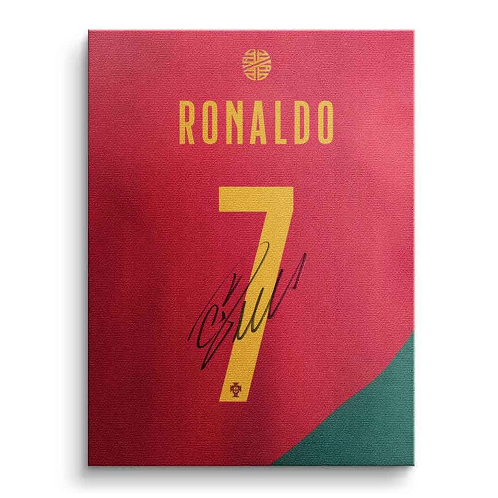 DOTCOMCANVAS® Leinwandbild Ronaldo, Leinwandbild Cristiano Ronaldo Fußballspieler 7 Portugal Wandbild