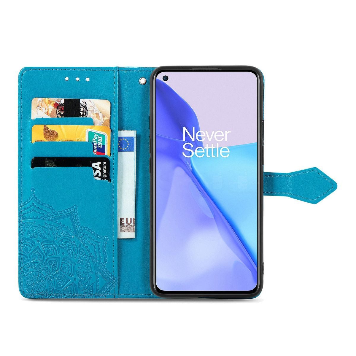 König Design Handyhülle OnePlus 9, Schutzhülle Schutztasche Case Cover Etuis Wallet Klapptasche Bookstyle
