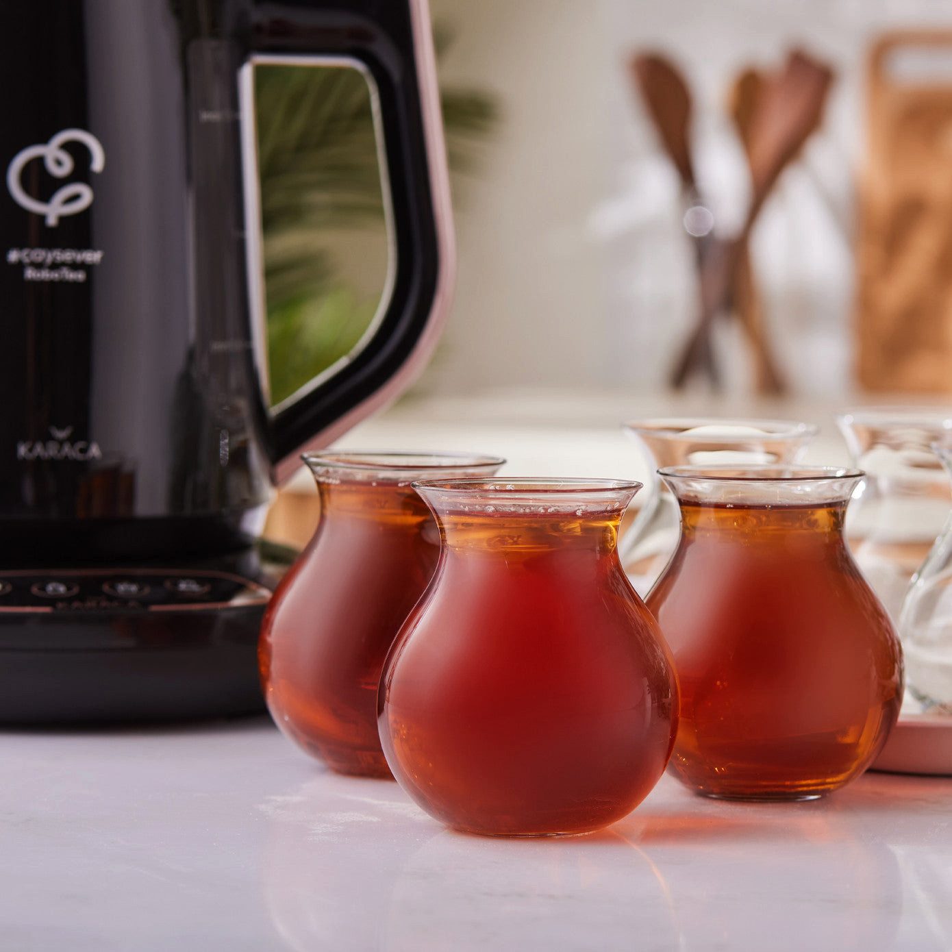 Karaca Coffee-to-go-Becher Karaca Tatlıcan 6-teiliges Teeglas Set von Refika 6 Teegläser, GLASS, SPULMASCHINENGEEIGNET