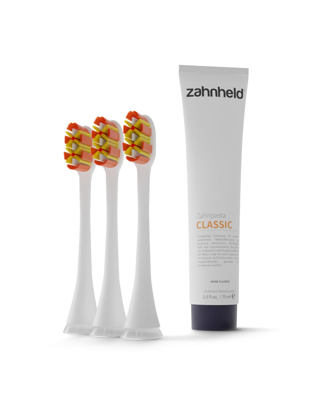 Bild von Zahnheld Aufsteckbürsten Pro X-Clean Schwarz &amp; Classic, Bürstenkopf + Zahnpasta