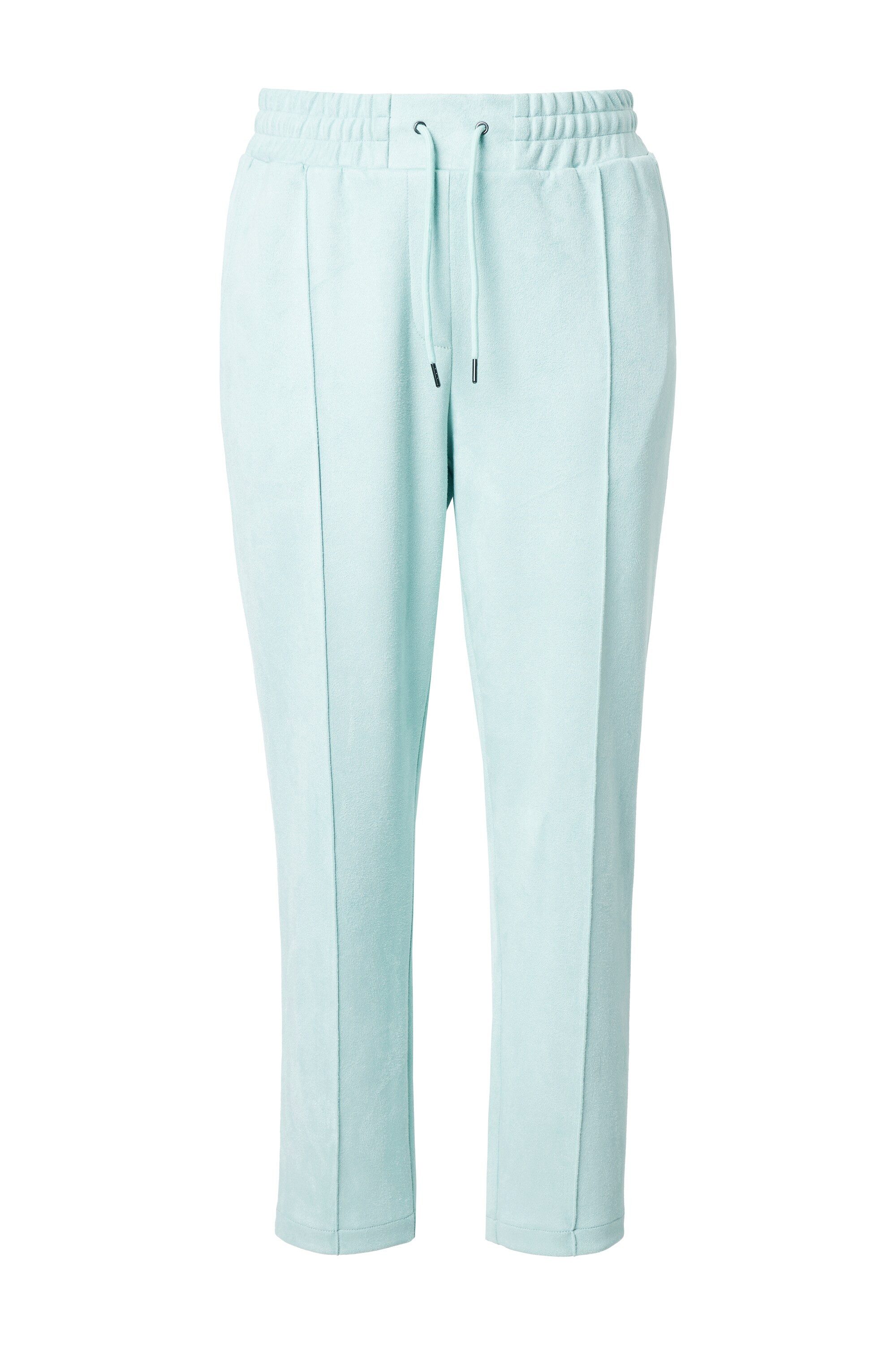 Ulla Popken Schlupfhose Velours-Hose Ruby weites gerades Bein Elastikbund günstig online kaufen