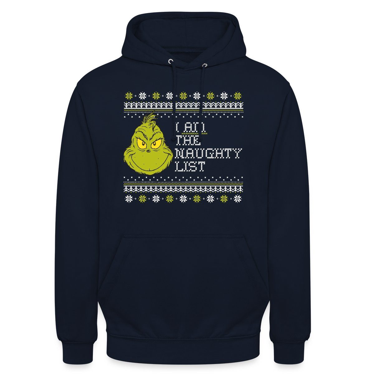 Hoodie Der Grinch Ugly Christmas I Am The Naughty List Unisex Hoodie