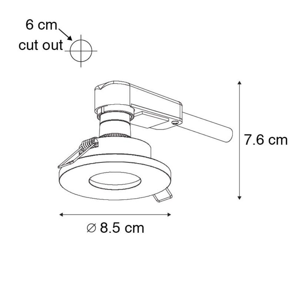 Qazqa LED Einbaustrahler 102821, ohne Leuchtmittel, Warmweiß