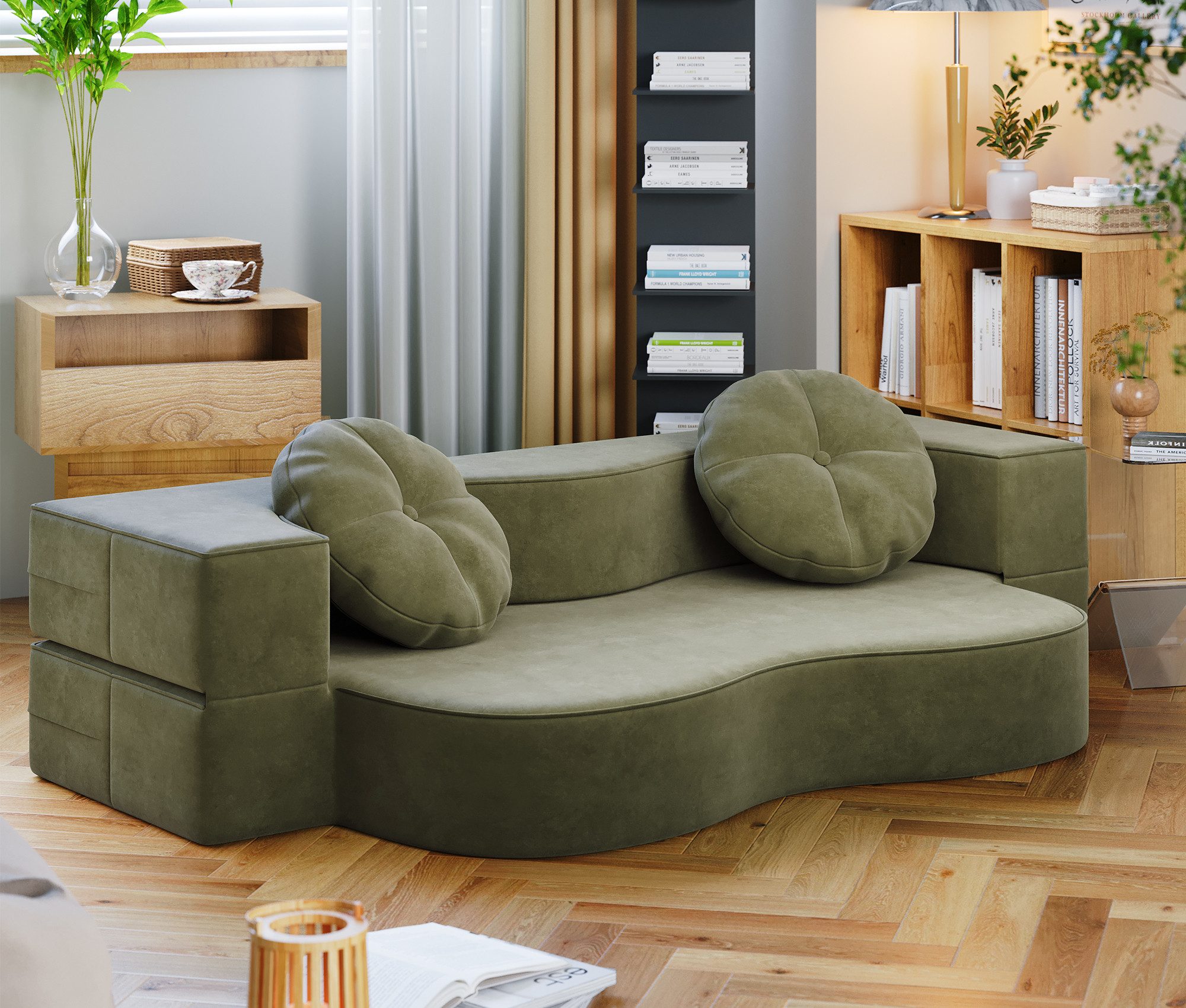GUNJI Sofa Multifunktionales Schlafsofa – Sofa und Gästebett in Einem, Maße: 170 × 105 cm – Geeignet für kleine Wohnungen und Gästezimmer, mit Schlaffunktion