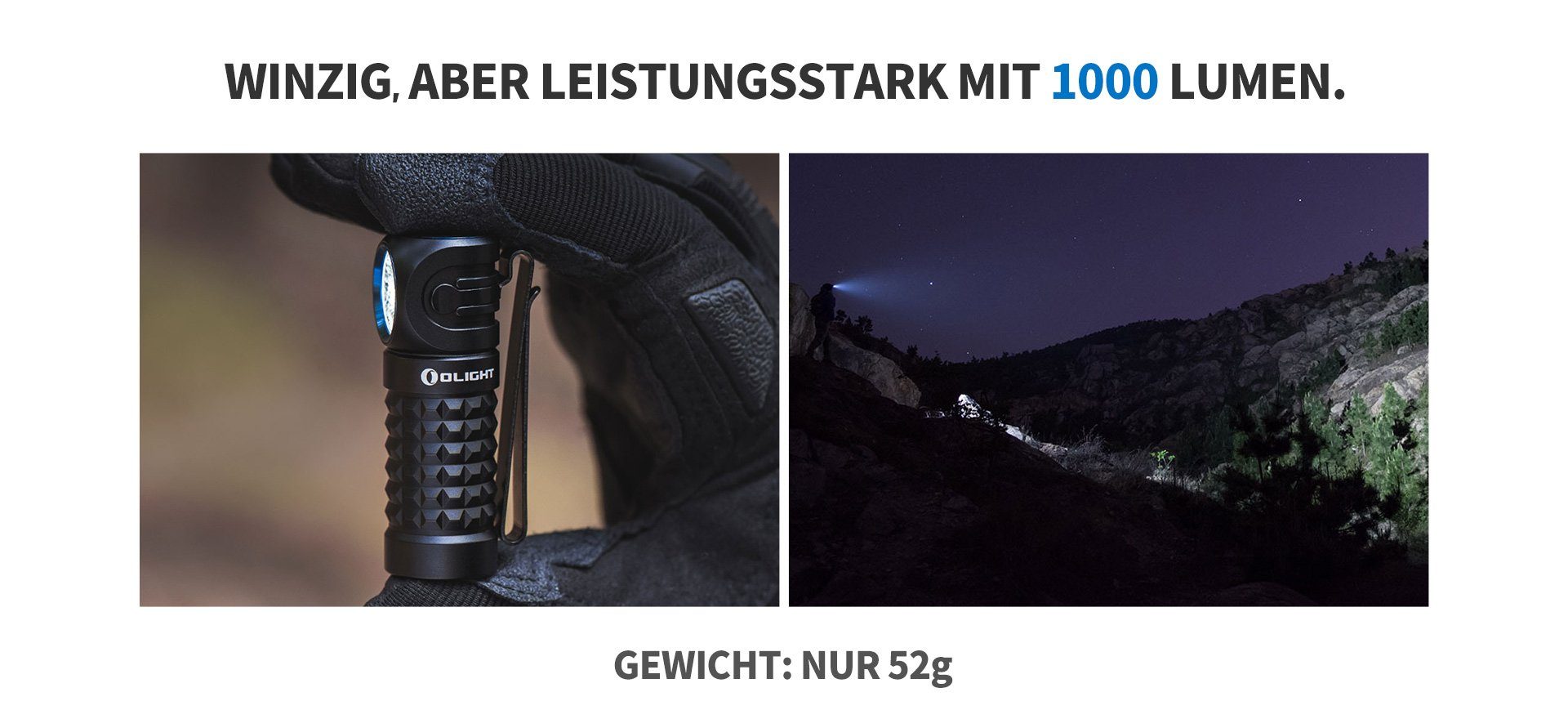 OLIGHT LED Taschenlampe Perun Mini Kit Multifunktionslampe Schwarz