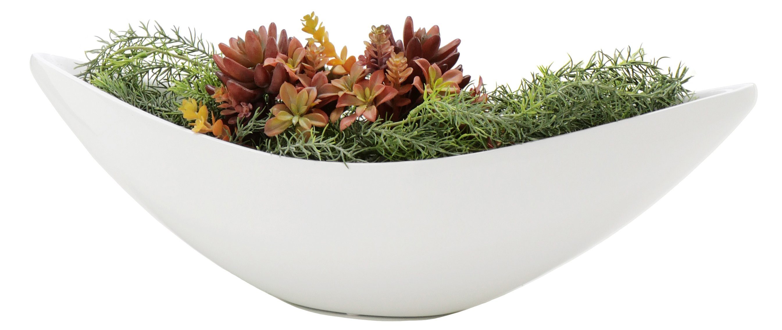 Flingora Jardiniere Ivett, Fiberglas - Indoor & Outdoor - Weiß - 60 x 18,5 x 18 cm