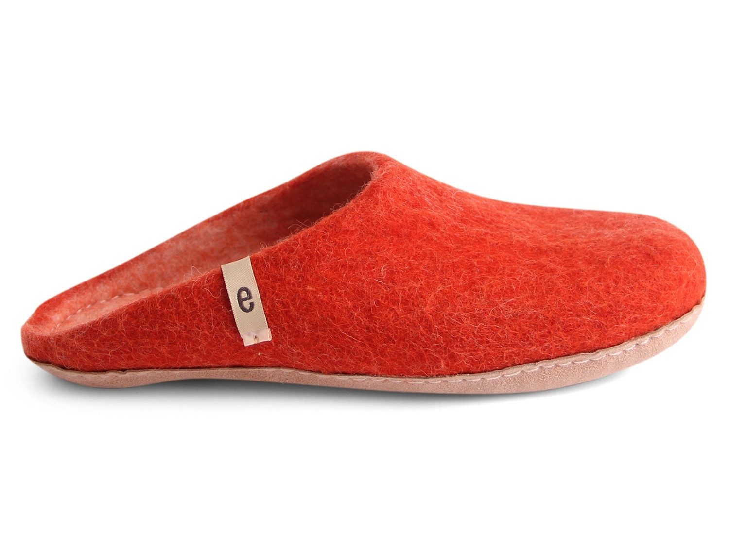 Egos Unisex Filzpantoffel mit Ledersohle Pantoffel Hausschuh