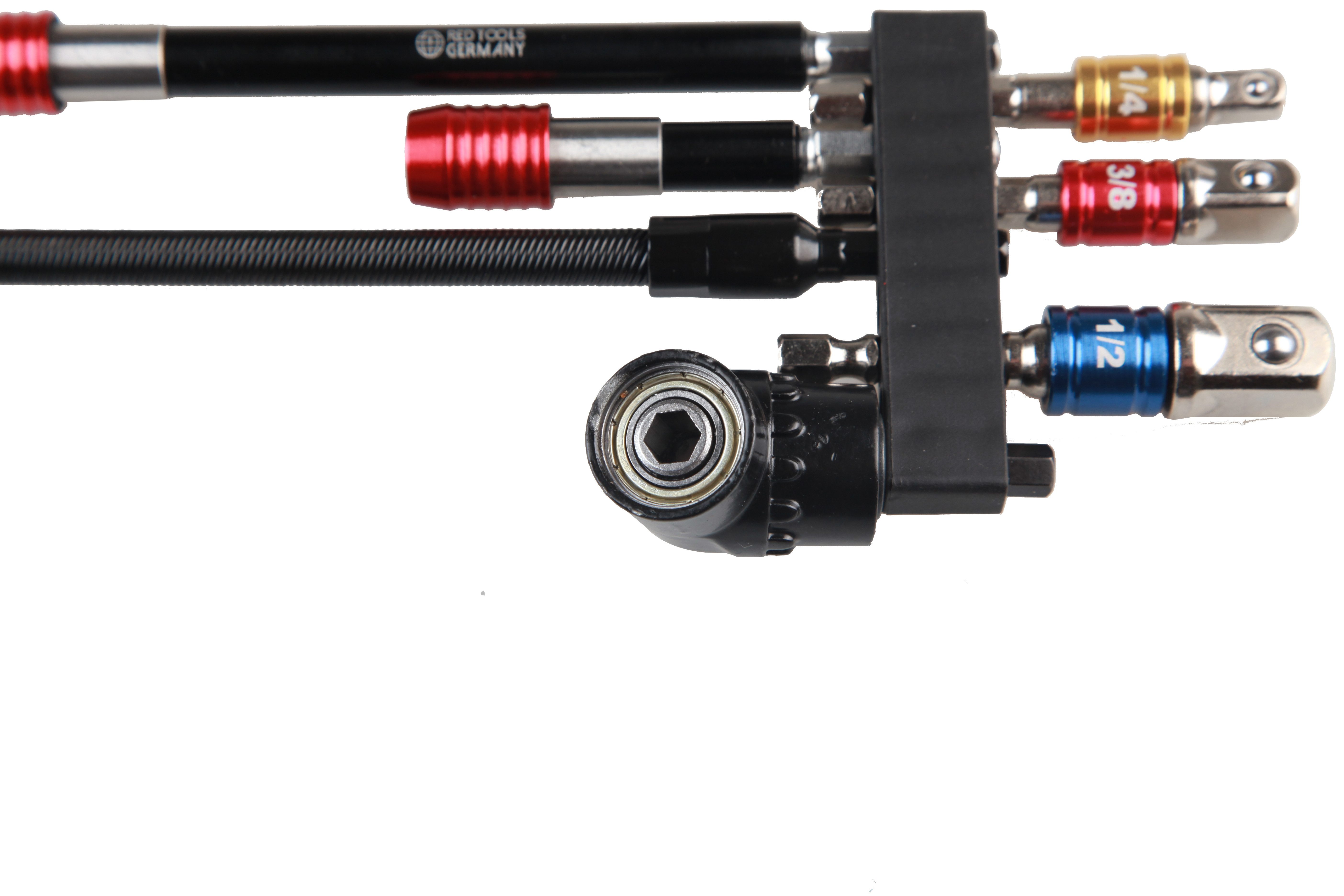 Red Tools Stecknuss Red Tools Adapter Set 7 teilig mit Steckschlüssel Adapter, 7-St.