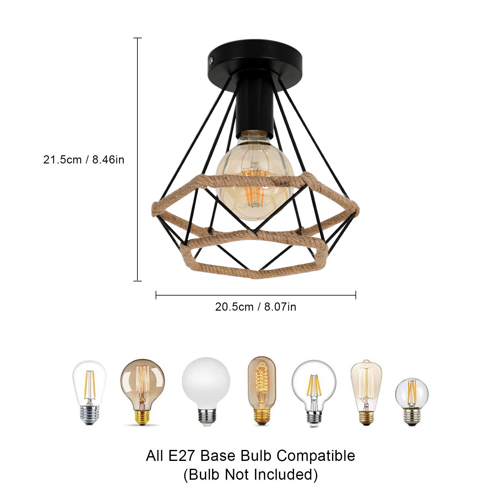 Goeco Deckenleuchte Diamant-Deckenlampe, Retro-Industrie-Kronleuchter, für günstig online kaufen