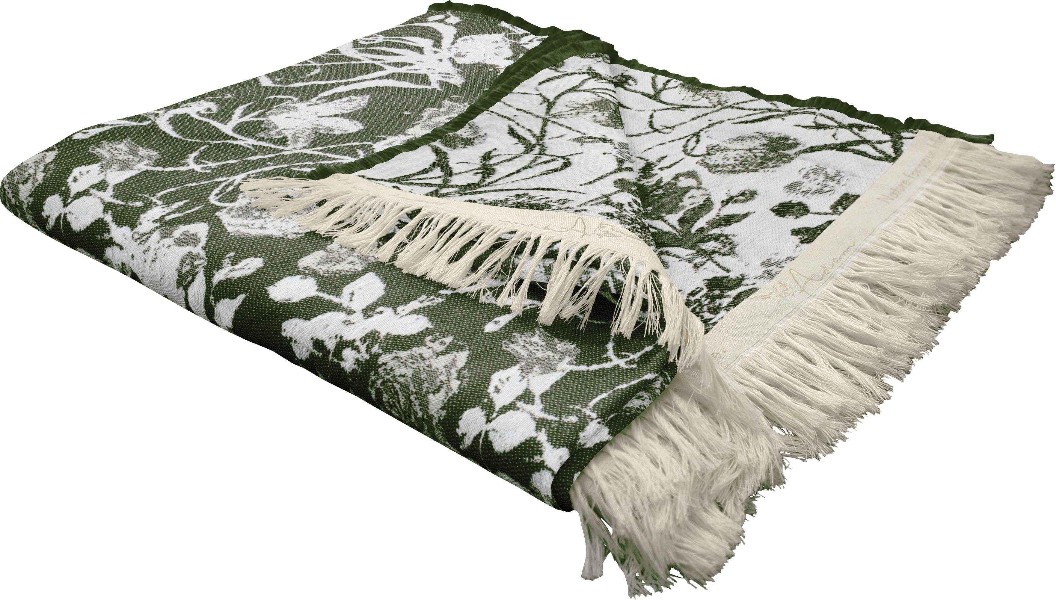 Wohndecke Flower Cuvée, Adam, im floralem Design, Kuscheldecke
