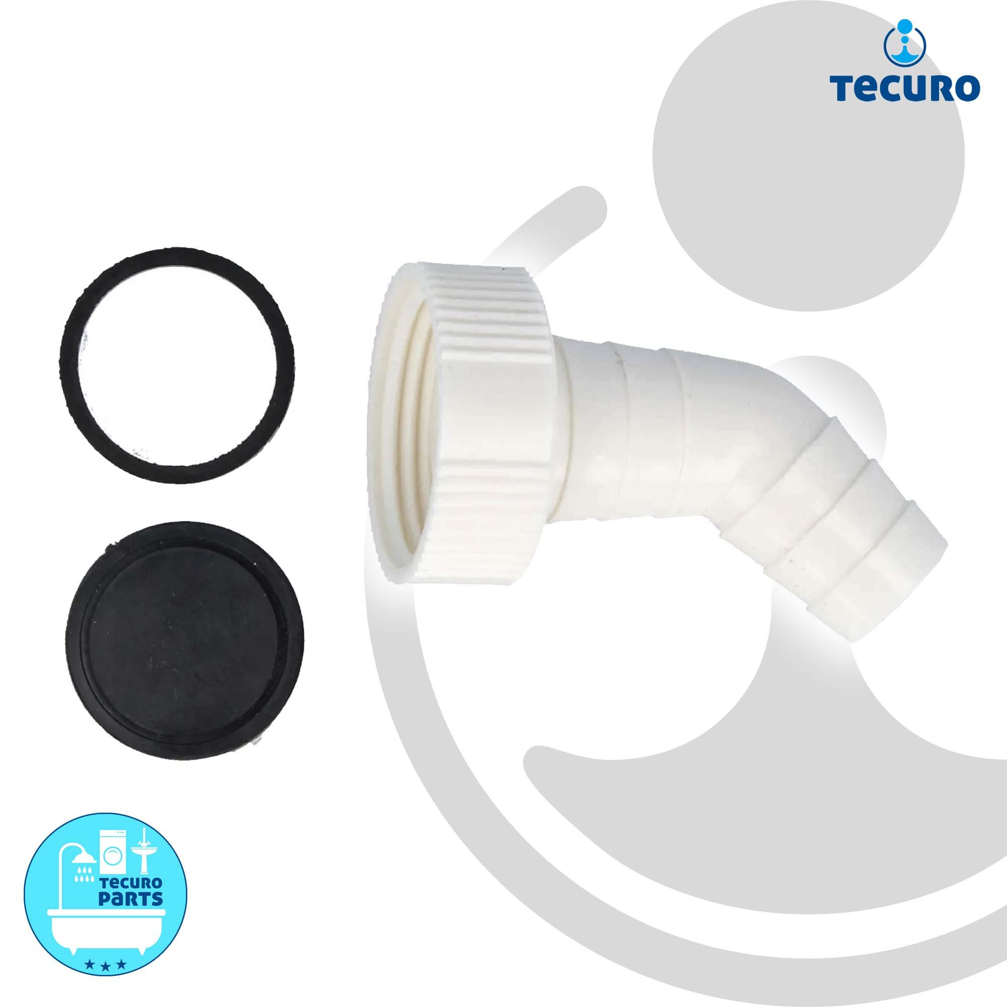 tecuro Siphon tecuro Y-Doppel-Gerätetülle mit 1 1/2 Zoll Überwurfmutter (IG)