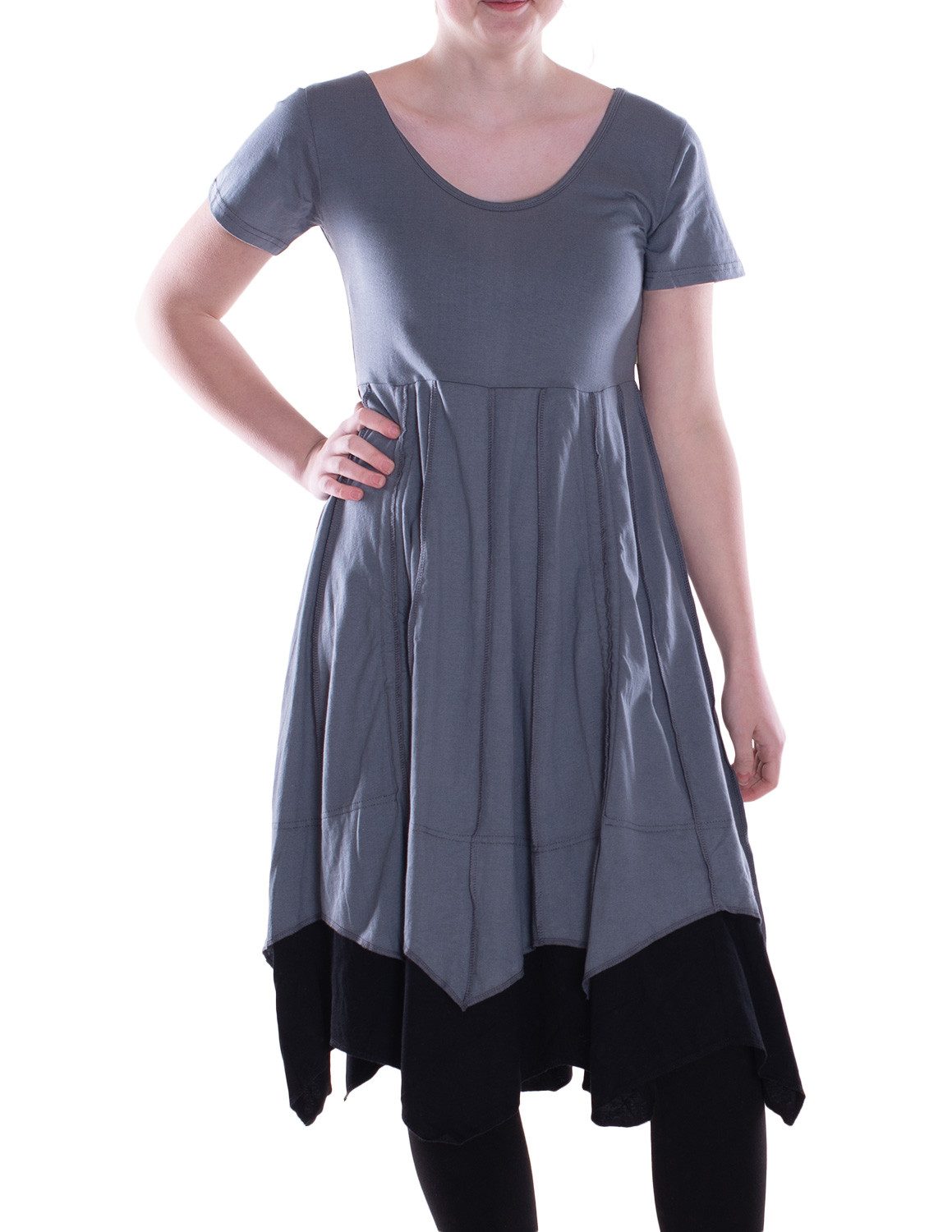 Vishes Midikleid Damen knielanges Kleid Baumwolle günstig online kaufen