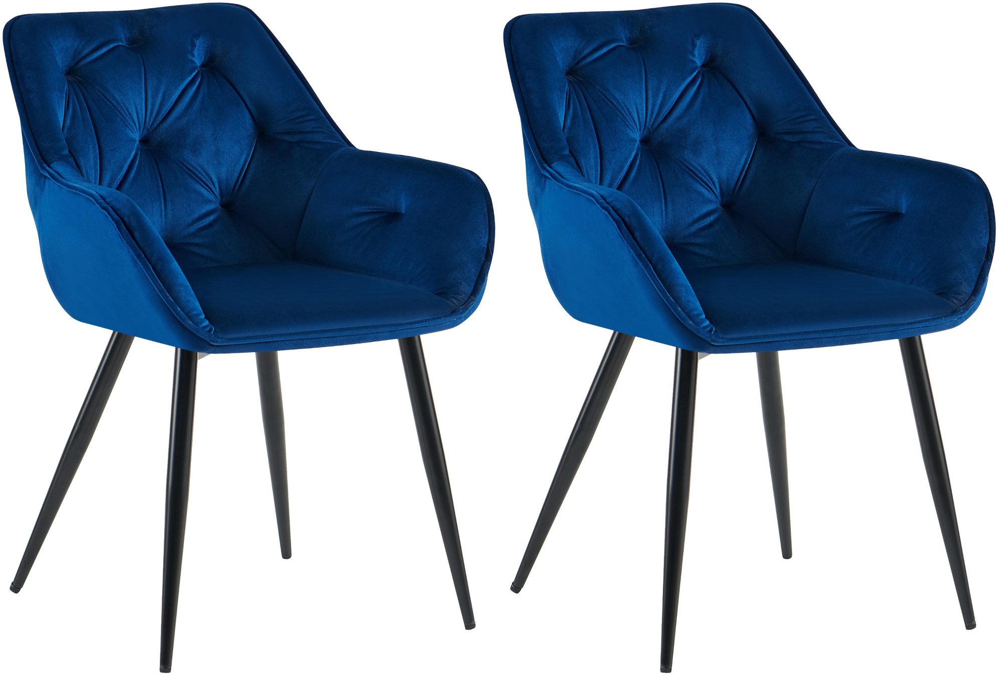 CLP Besucherstuhl Cassis Samt (2er Set, 2 St), Polsterung mit Samtbezug