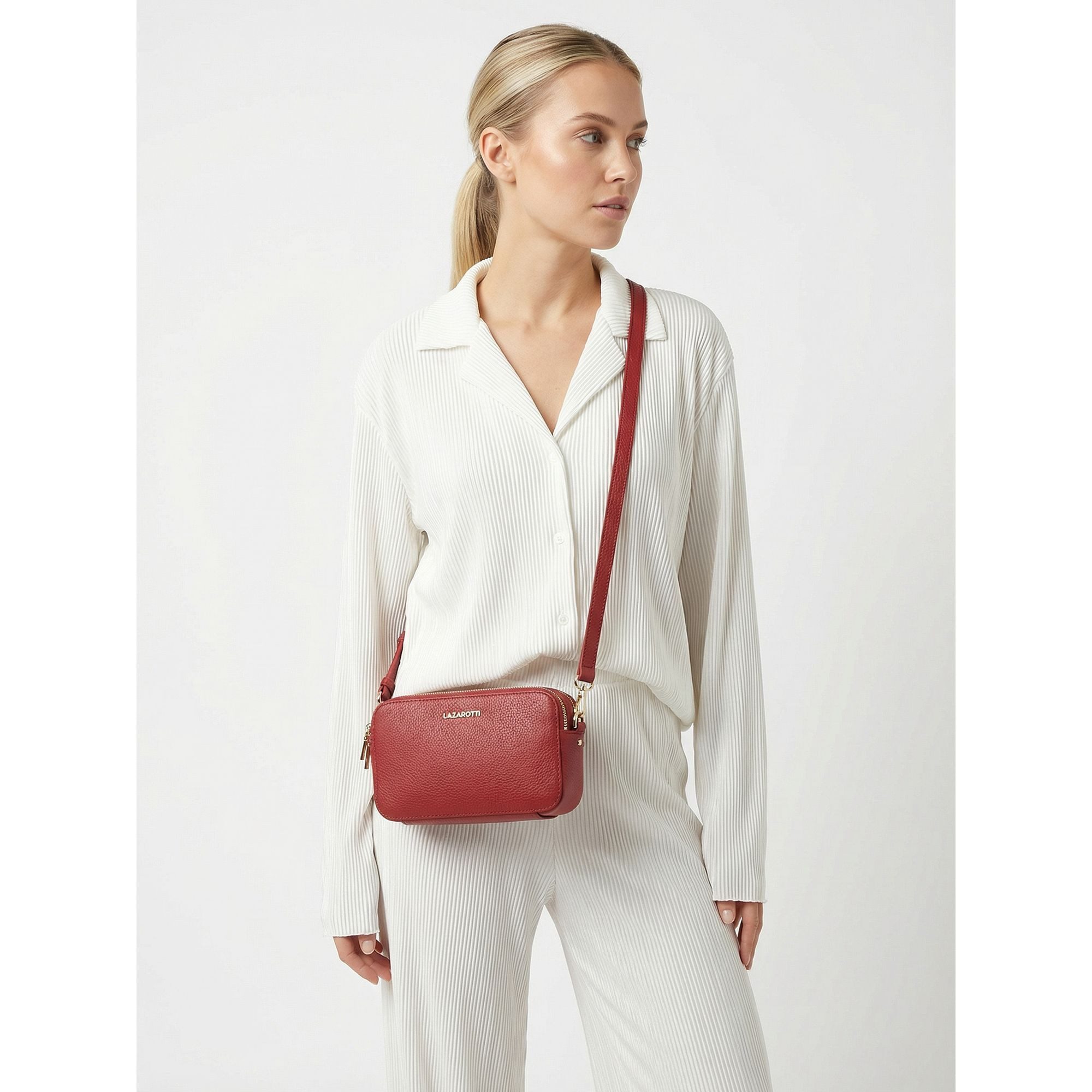 Lazarotti Umhängetasche Bologna Leather, Leder
