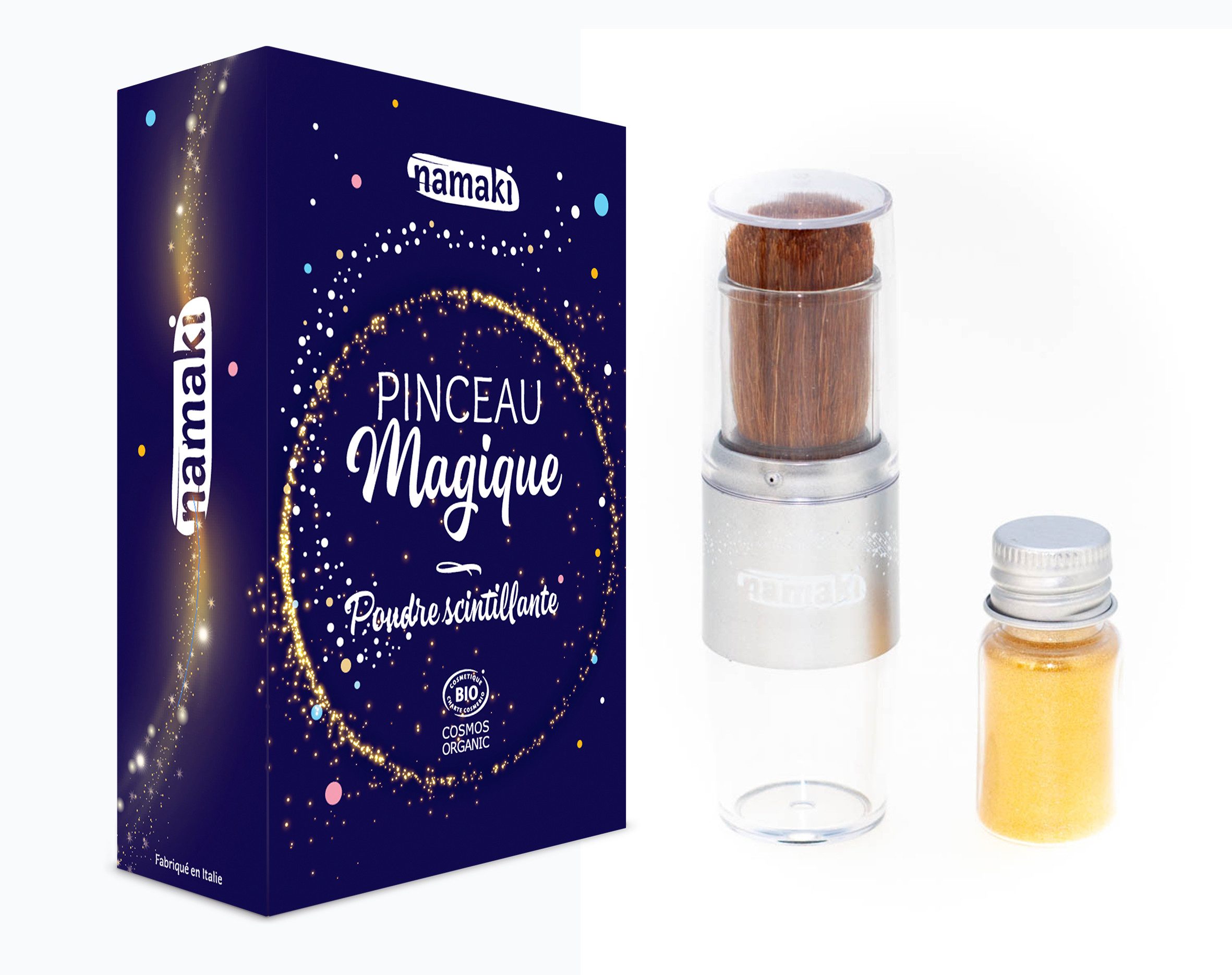 Namaki Пудра Verleihe deinem Look funkelnde Magie mit schimmerndem Glitzerpuder, Bringe strahlenden Glanz auf Haut und Haar mit feinem Goldschimmer
