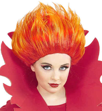 Karneval-Klamotten Teufel-Kostüm Perücke Teufel Teufelsperücke Mädchen Halloween, Zubehör Accessoires zu Teufel Kostüm Kinderkostüm