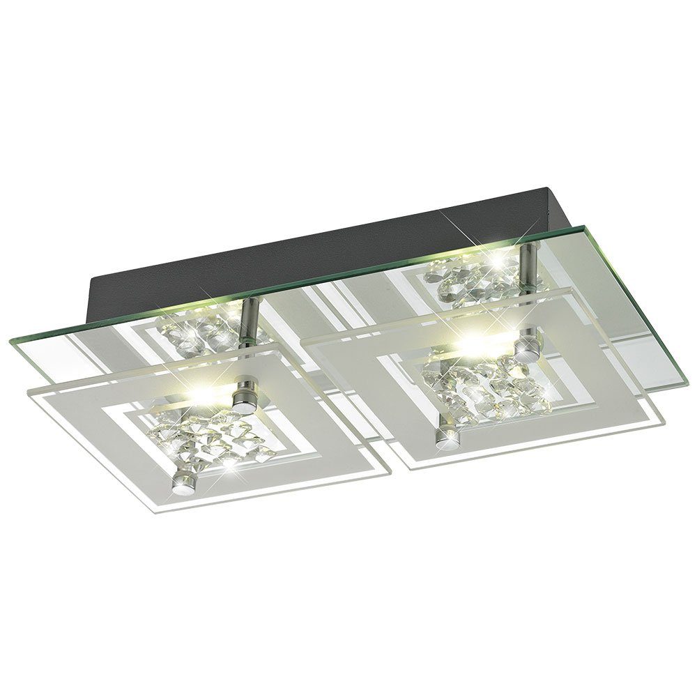 etc-shop LED und LED-Leuchtmittel Beleuchtung fest Watt LED verbaut, Wandlampe Chrom Neutralweiß, 6 Leuchte Decken- Wandleuchte