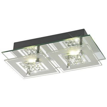 etc-shop LED Wandleuchte, LED-Leuchtmittel fest verbaut, Neutralweiß, 6 Watt LED Decken- und Wandlampe Leuchte Beleuchtung Chrom