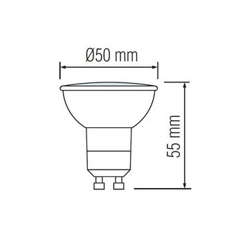 V-TAC LED-Leuchtmittel 10W GU10 LED Spot einbauspot Einbaustrahler, Kaltweiß, 6400K