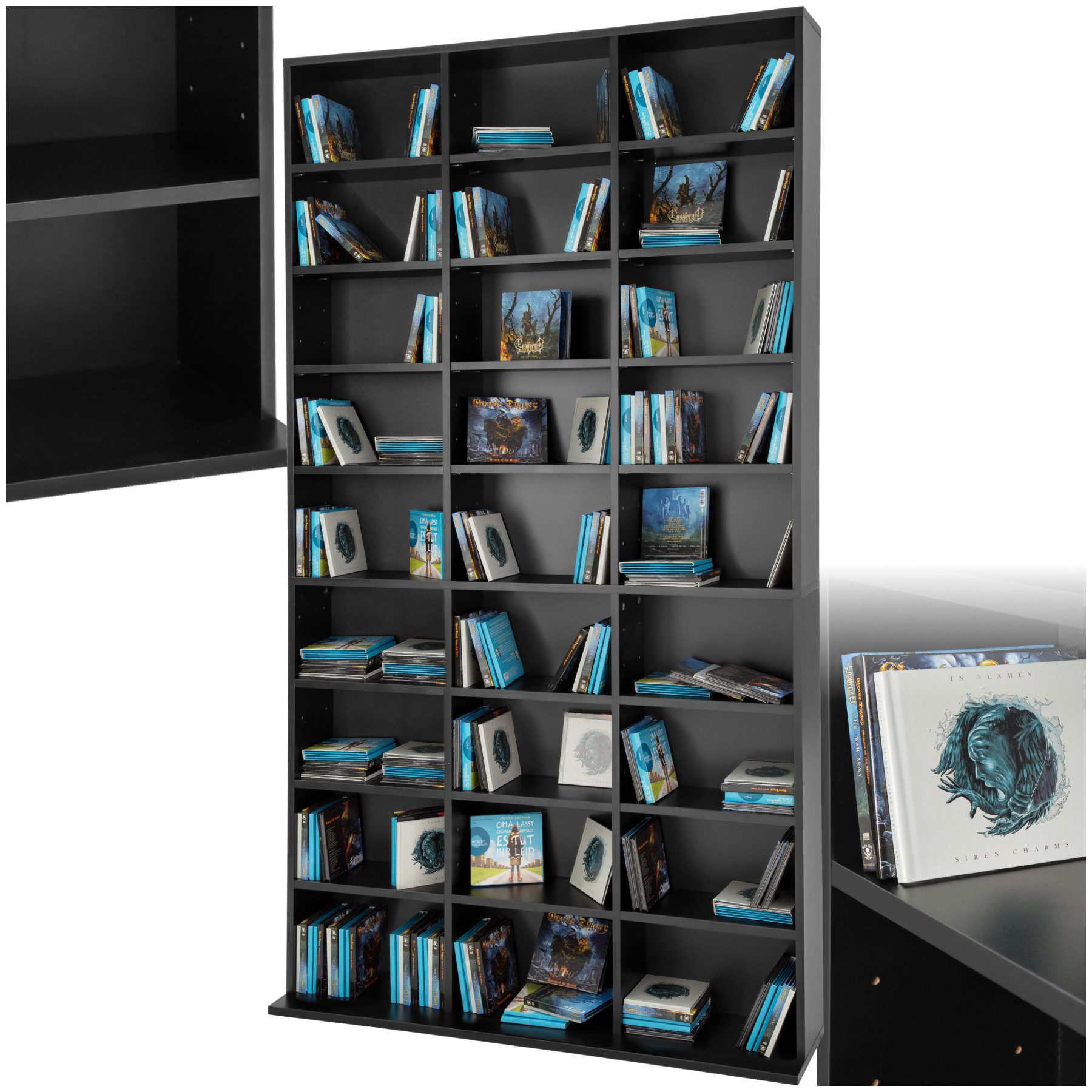 tectake CD-Regal CD DVD Regal, Set günstig online kaufen