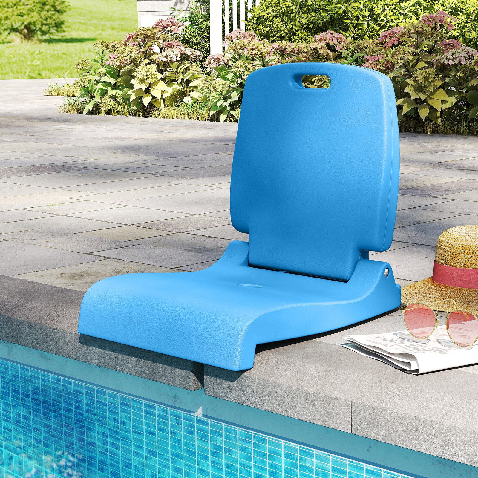 COSTWAY Klappstuhl, klappbarer Camping-Poolstuhl mit Griff günstig online kaufen