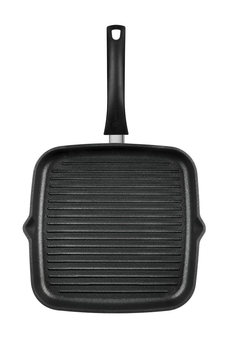 SCHULTE-UFER Grillpfanne ALUNA Green Life, Aluminiumguss (Einzelartikel, 1 x Pfanne), Ø 28 cm, Induktionsgeeignet