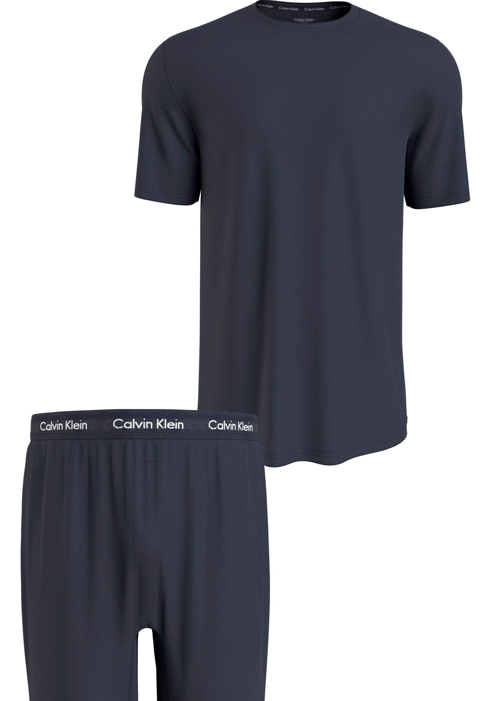 Calvin Klein Underwear Schlafanzug S/S SHORT SET (2 tlg) mit geradem Bein