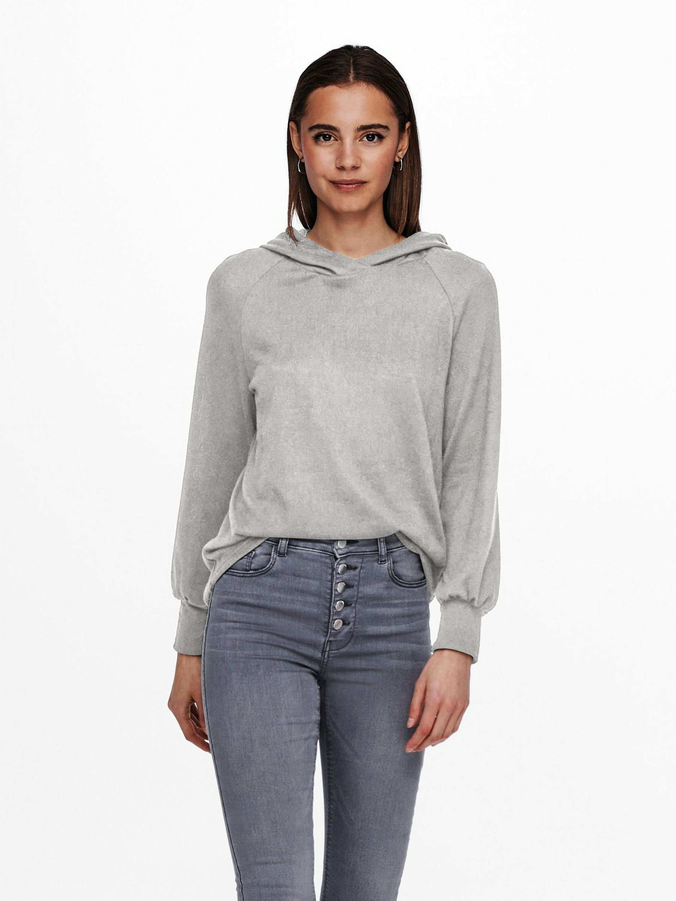 ONLY Sweatshirt Elcos Emma (1-tlg) Weiteres Detail, Plain/ohne Details, Drapiert/gerafft