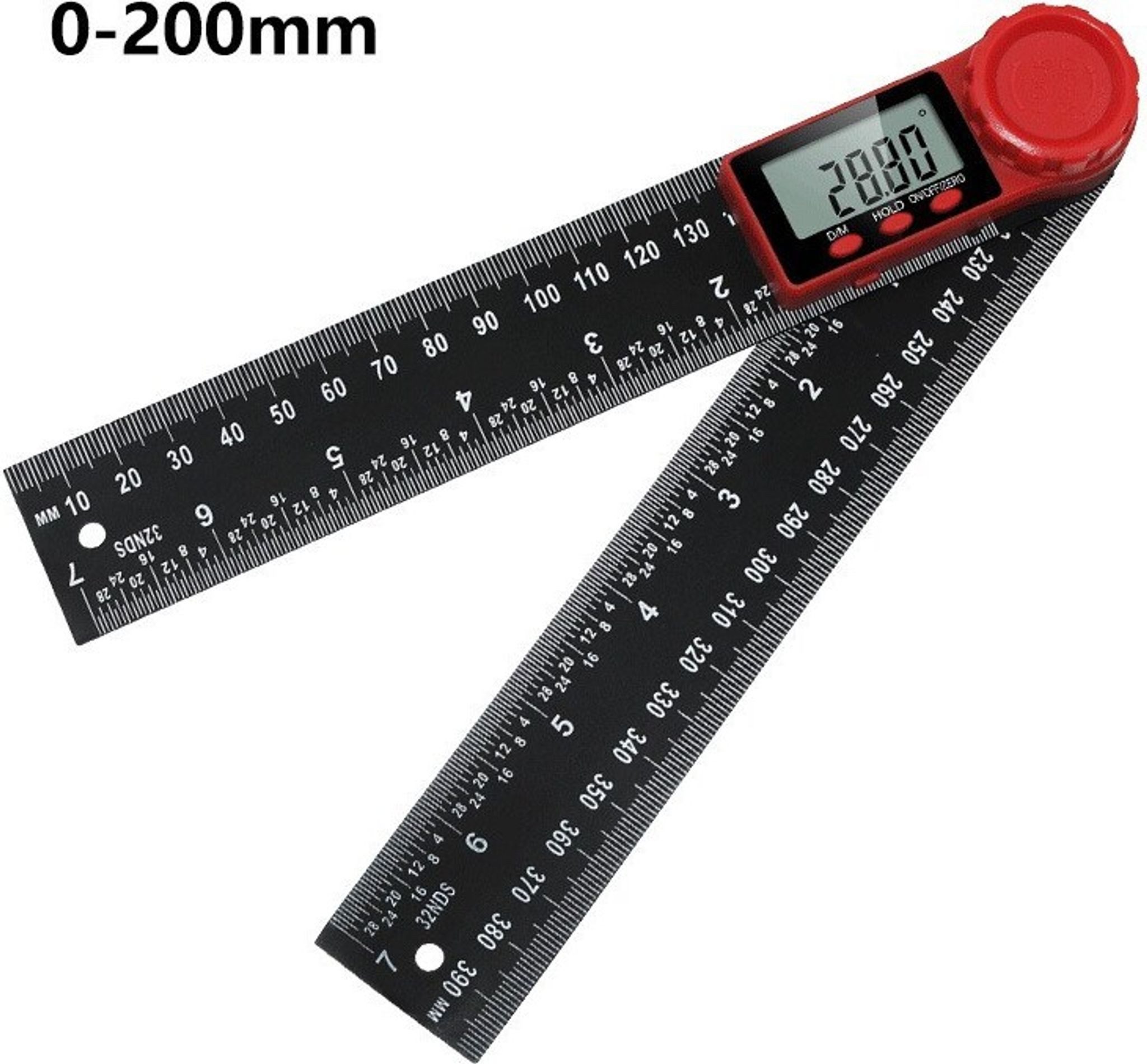 FELIXLEO Winkelmesser 200mm Digitales Winkellineal 360° LCD Display Neigungsmesser, (1-tlg)