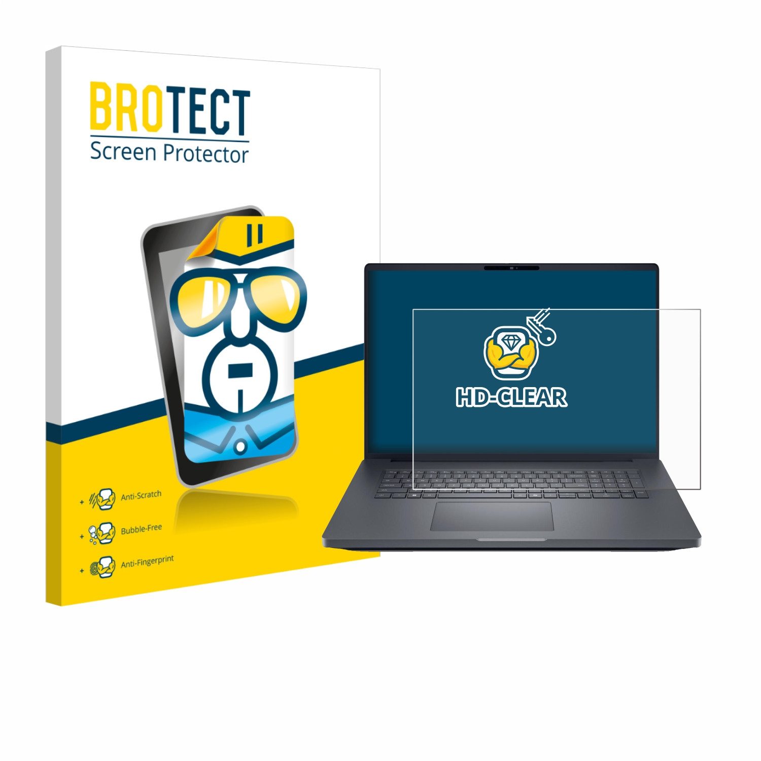 BROTECT Displayschutzfolie Schutzfolie für Dell Pro Max Plus 18, Displayschutz Schutz Folie Klar Transparent