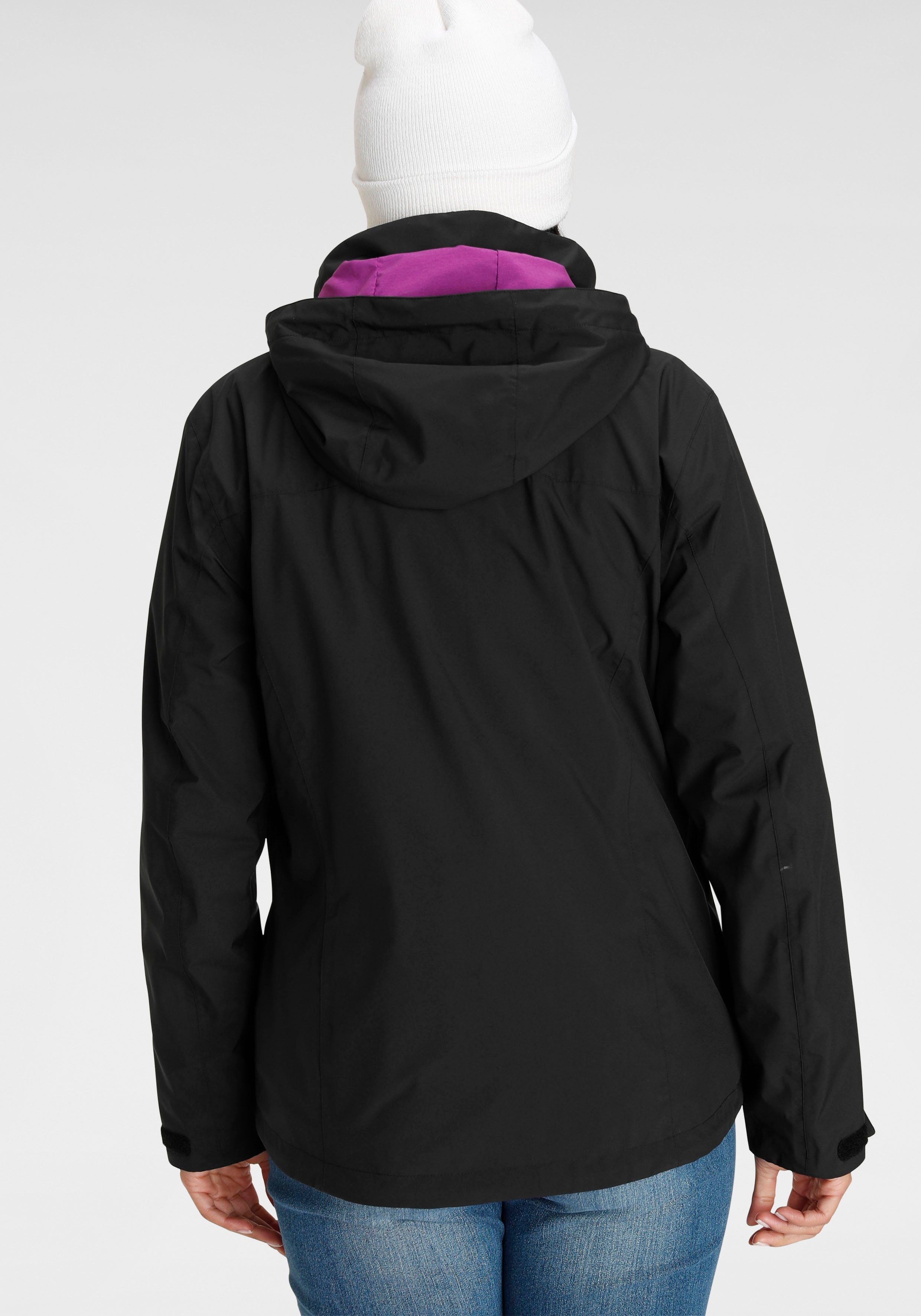 Größen auch großen erhältlich Übergangsjacke, Sports Maier Outdoorjacke in Wasserdichte schwarz