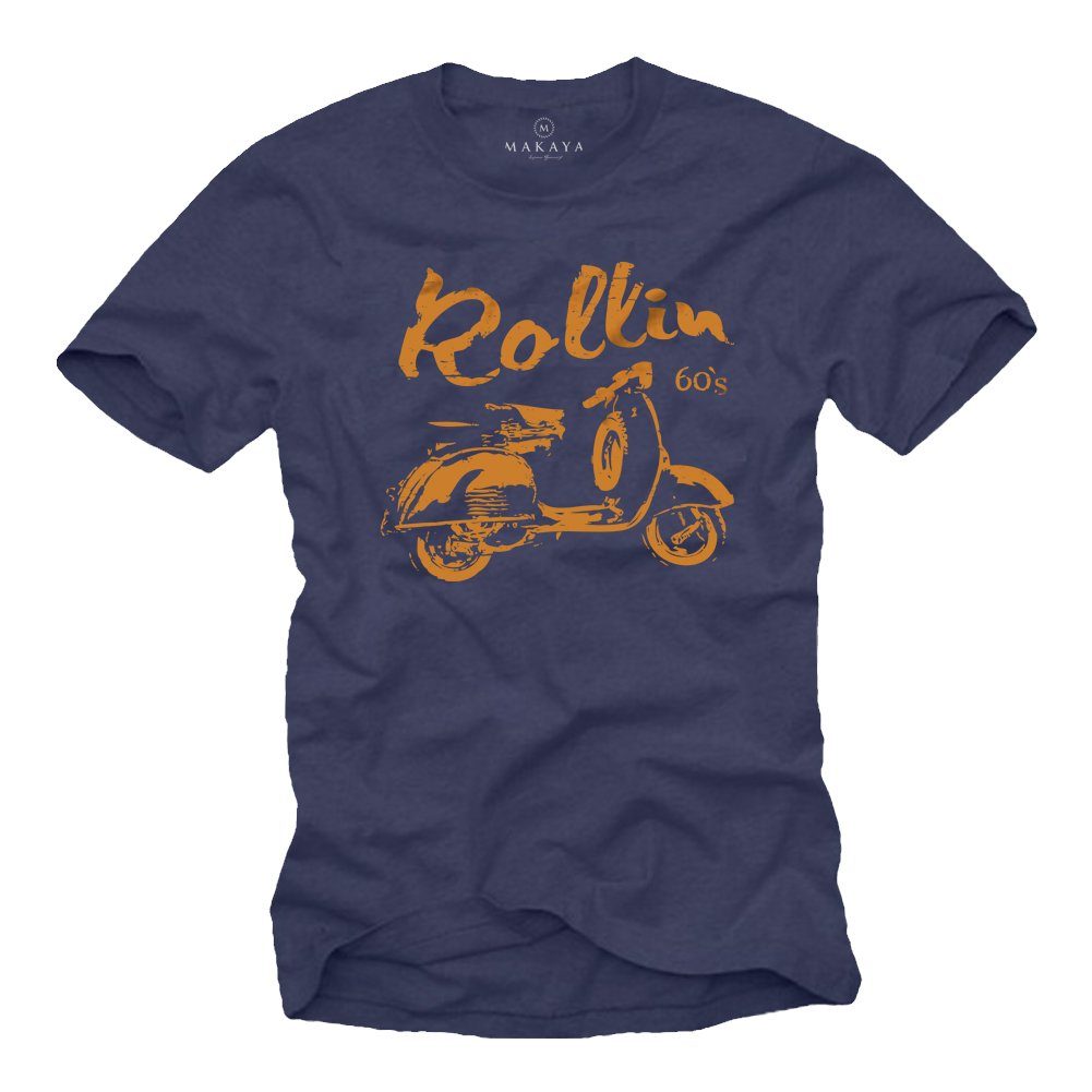 Print-Shirt Vintage Roller T-Shirt Herren - 60er Jahre Motiv Retro Geschenke