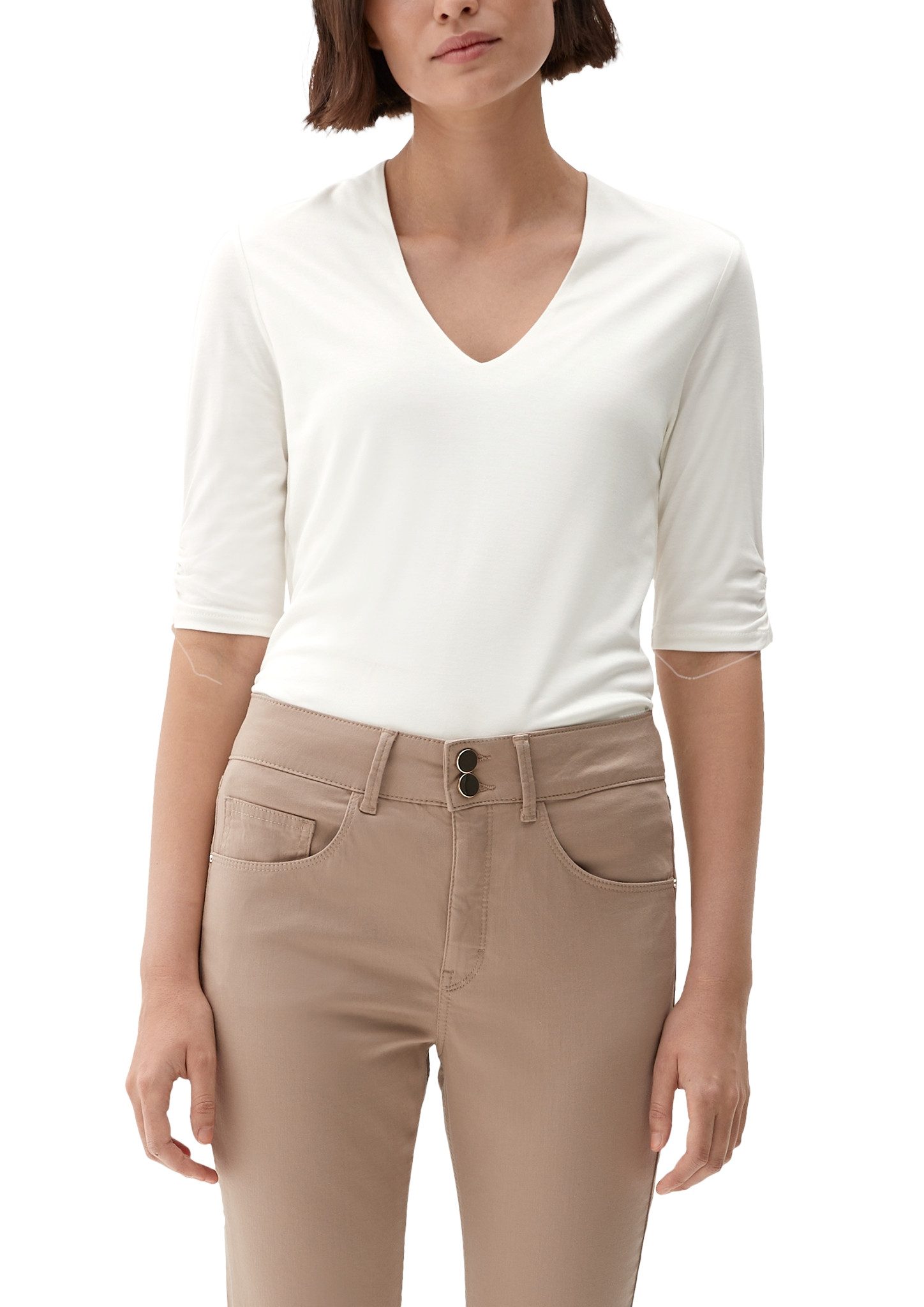 s.Oliver T-Shirt – elegantes Basic für Alltag, Büro oder Freizeit Verlänger günstig online kaufen