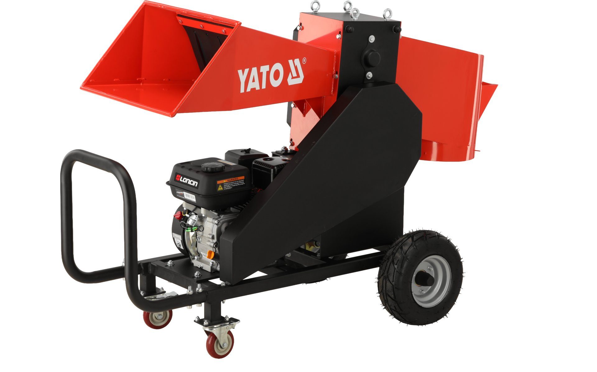 Yato Messerhäcksler Benzin-Häcksler für Äste bis 80 mm, 6,5 PS