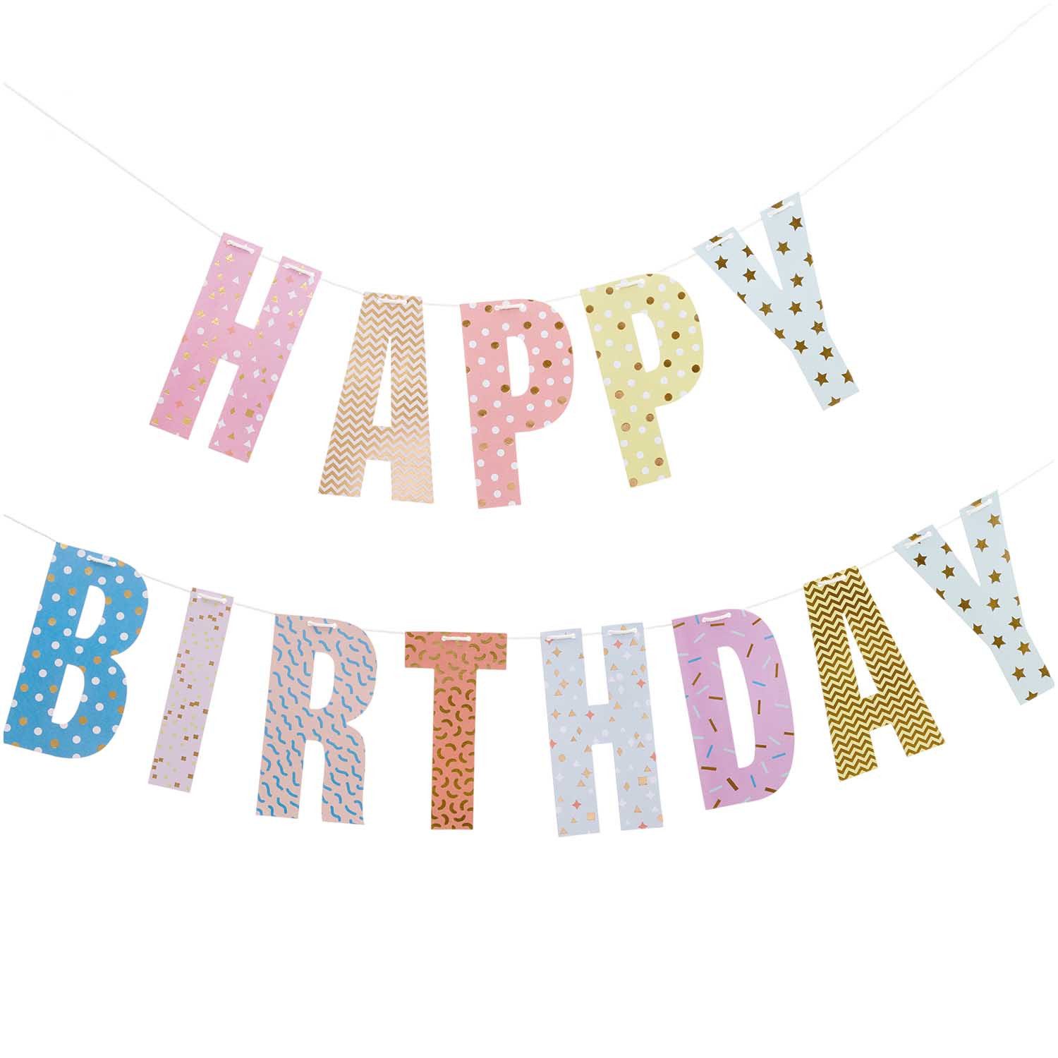 Rico Design Girlande PAPER POETRY GIRLANDE HAPPY BIRTHDAY