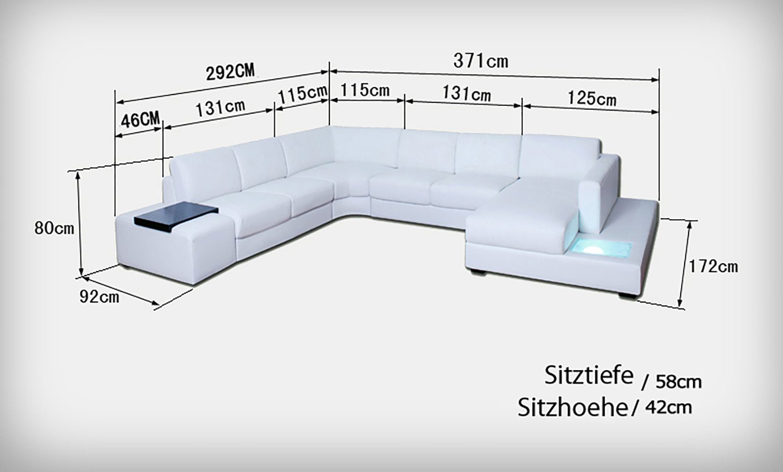 JVmoebel Ecksofa, Ledersofa Modern Couch Ecksofa Design Sofa Eck Wohnlandschaft