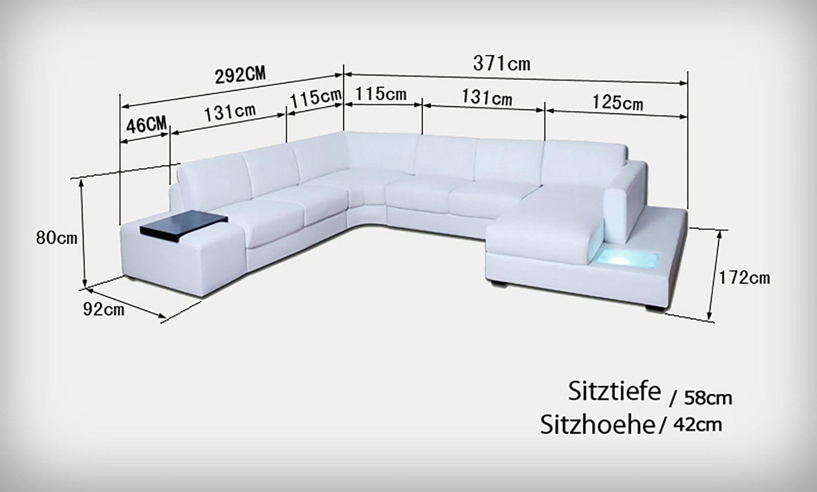 Ledersofa Design Ecksofa Wohnlandschaft Sofa Couch Ecksofa, Eck Modern JVmoebel