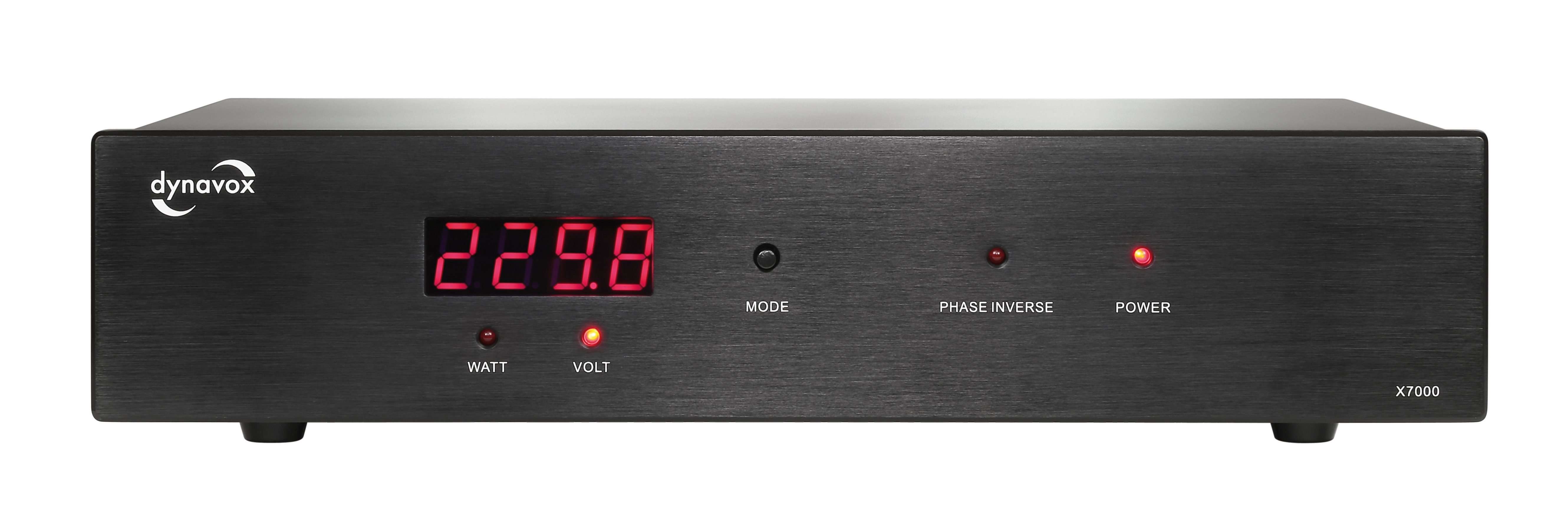 Dynavox X7000 Mehrfachsteckdose 6-fach (Kabellänge 1.5 m), HiFi-Netzfilter, Kontrollleuchte für korrekte Phasenlage und Display