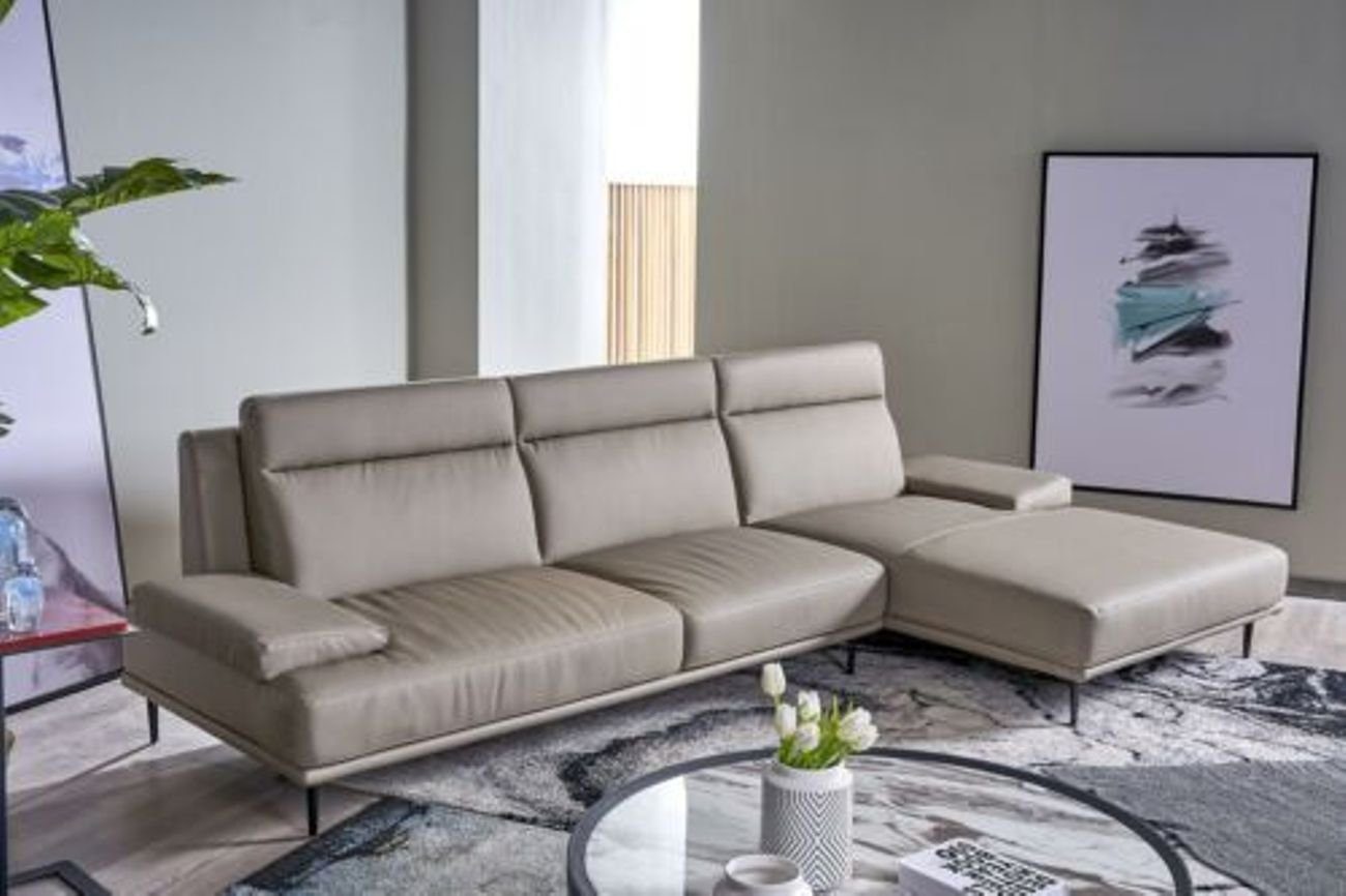 JVmoebel Ecksofa, Italien L Sitz Garnitur Form Leder Couch Eck Landschaft Sofa Luxus