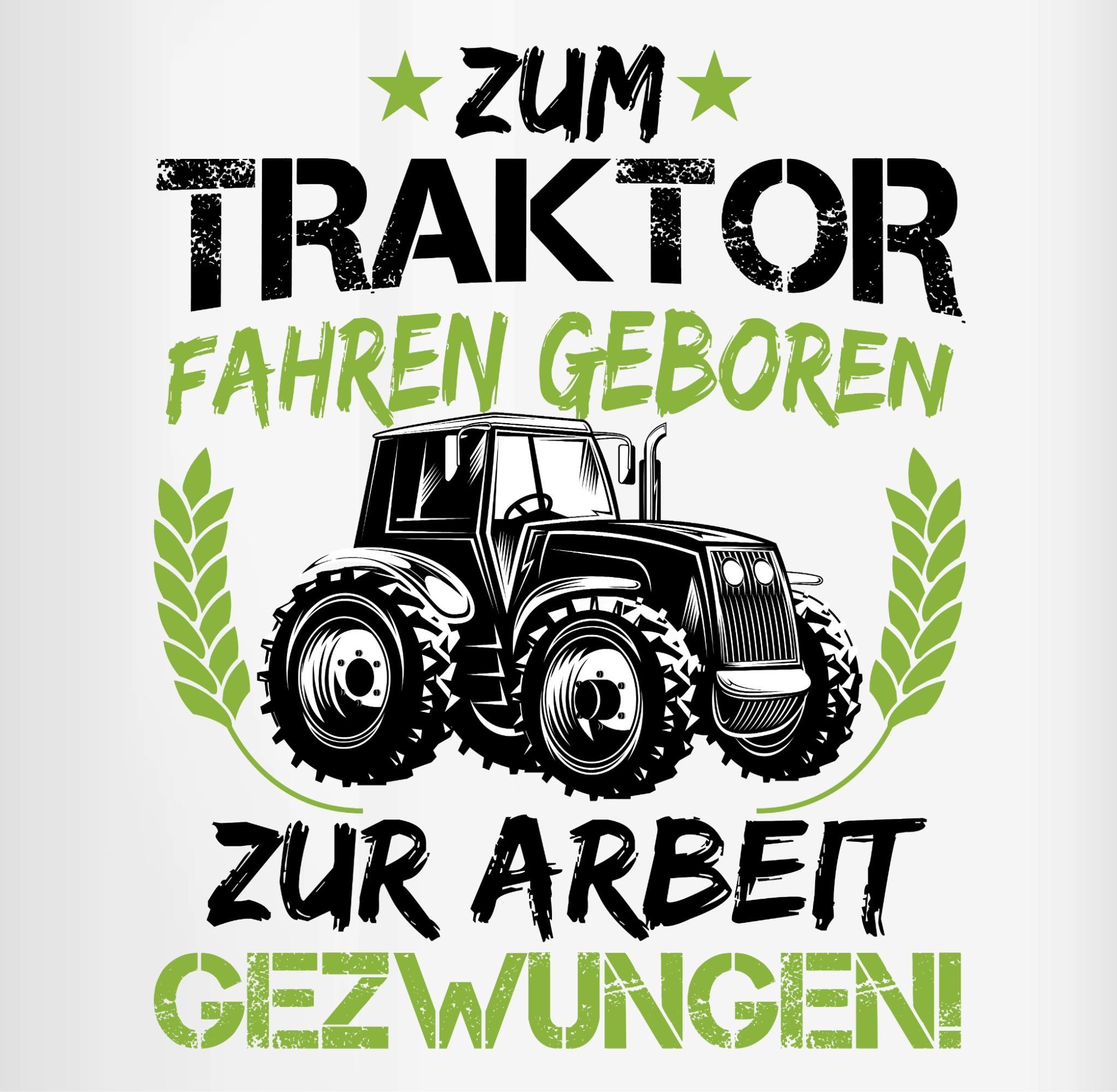 Shirtracer Tasse Zum Traktor fahren geboren I Traktor Geschenk I Landwirtschaft, Keramik, Traktor