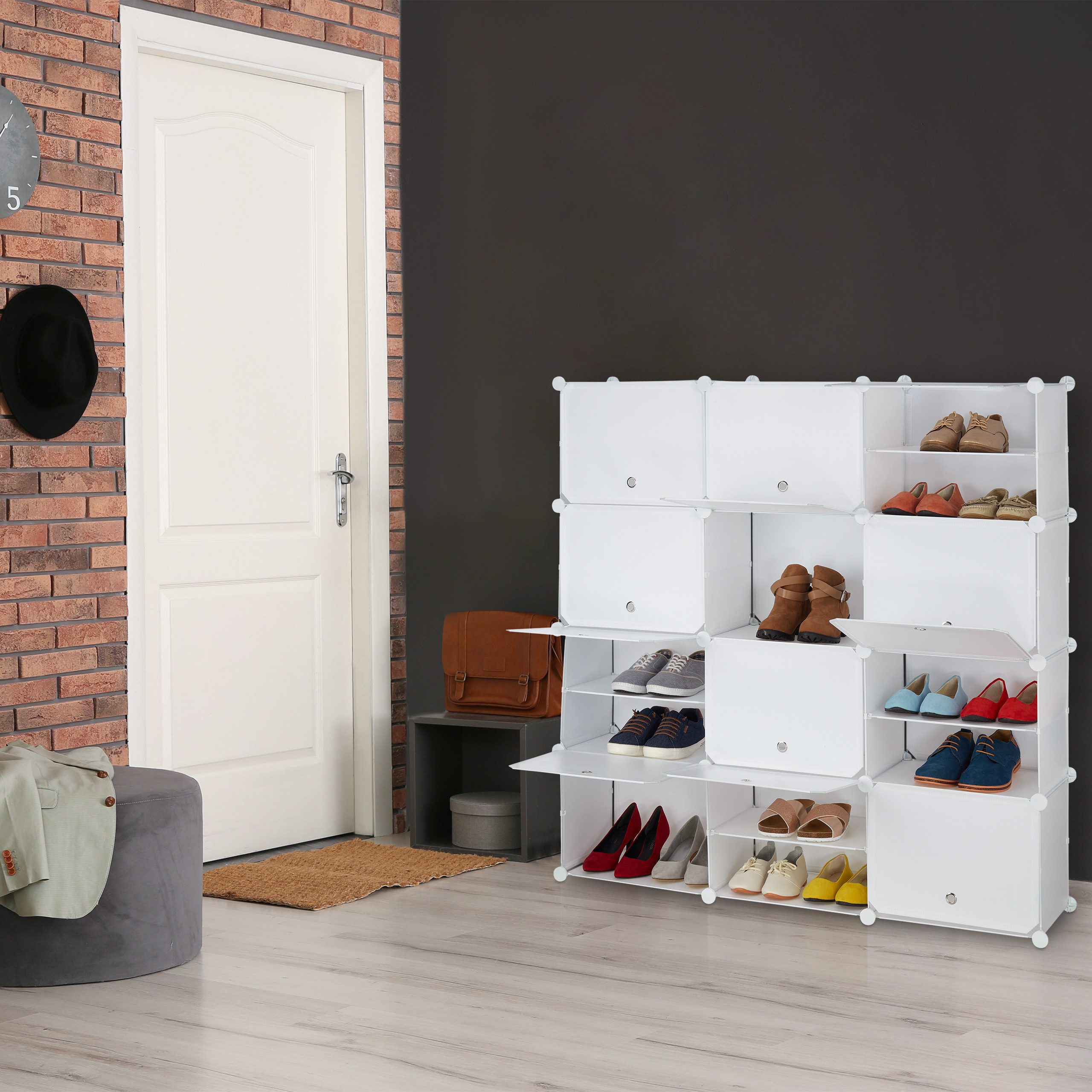 relaxdays Schuhregal Schuhschrank Stecksystem 24 Fächer günstig online kaufen