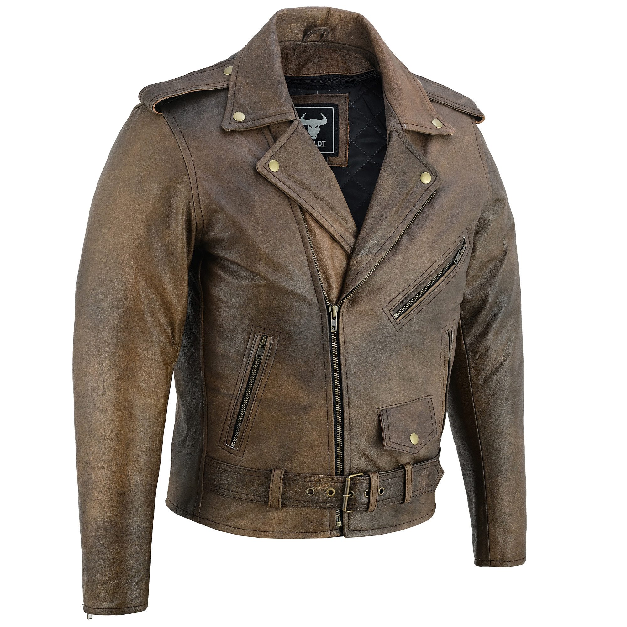 BULLDT Motorradjacke BLD418J Rockerjacke Chopper Lederjacke günstig online kaufen