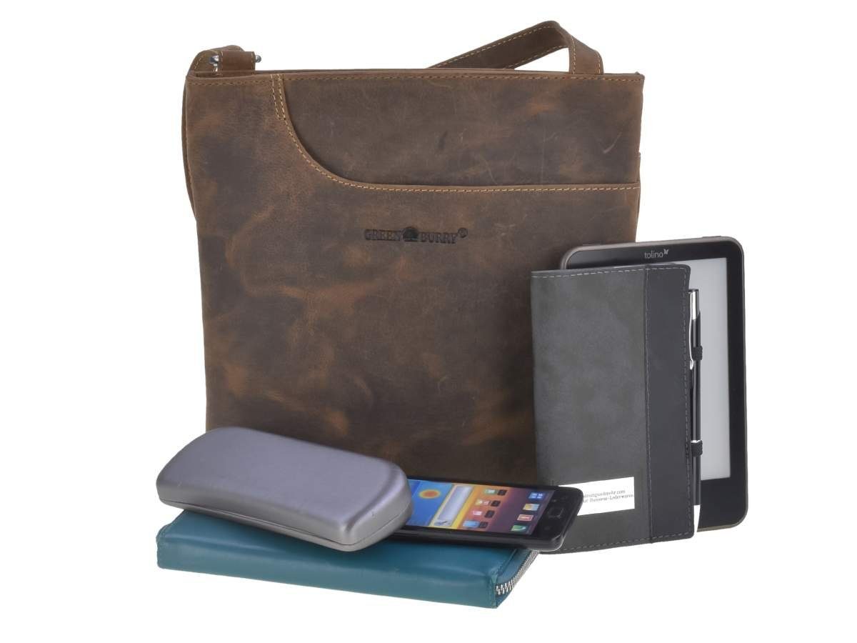 Greenburry Umhängetasche "Vintage" Leder, flache Damentasche, günstig online kaufen